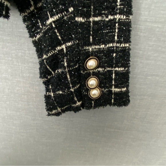 Autres Filles Blazer Jacket NEW Womens Sz 3X Black and White Windowpane Check - Picture 3 of 10